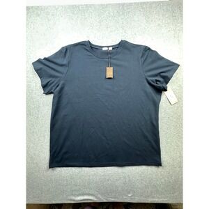Caslon True Navy Short Sleeve Crew Neck Tee CN31976WN 3X NEW